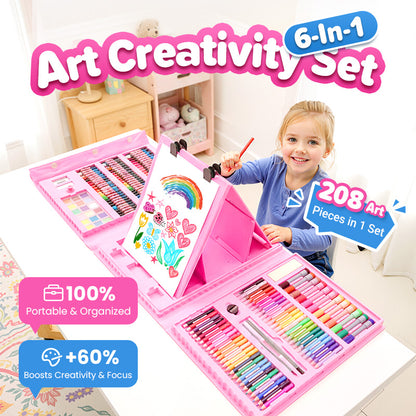 🎨 50% OFF HOT PROMOTION! ✨ Deluxe 6-in-1 Art Creativity Set - Includes Drawing Tools & 12 Colors for Kids' Creative Development 🧑‍🎨🌟
