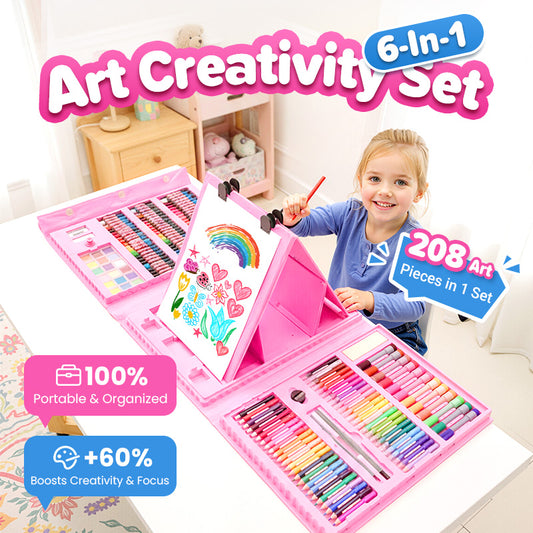 🎨 50% OFF HOT PROMOTION! ✨ Deluxe 6-in-1 Art Creativity Set - Includes Drawing Tools & 12 Colors for Kids' Creative Development 🧑‍🎨🌟