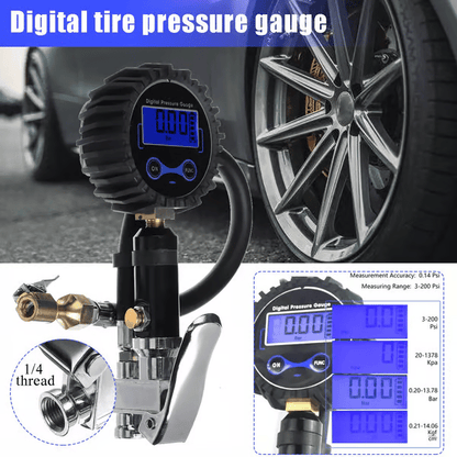 🔥🔥Last Day 50% OFF - Digital Tire Pressure Gauge with Inflator (0-200 PSI) - Heavy Duty Air Chuck and Compressor Accessories ANSI Grade B40.1 Accuracy Pump Performance