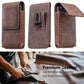 Belt Phone Holder with Magnetic Closure – Sturdy Smartphone Holster with Clip, Belt Loop & Card Slot