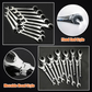Flare Nut Wrennch Set 7-in-1, Ratcheting Line Wrench Metric 8-14mm 72-Tooth Ratchet for Brake Line, Fuel Line & Tubing Fittings, 6 Sockets 8-13mm, 180° Flex Head, CR-V Steel, Storage Cas