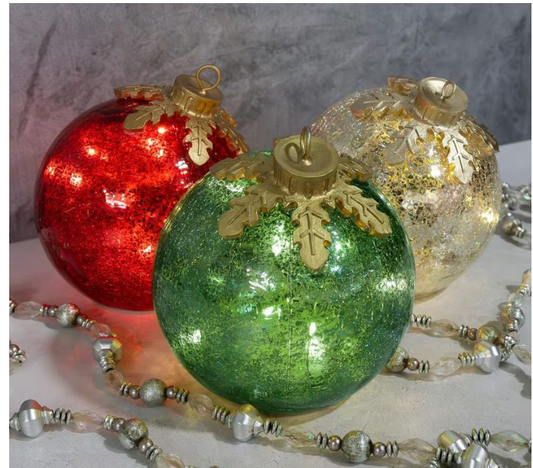 🎅Glass Tabletop Christmas Ornaments【3ct】🔔🎁