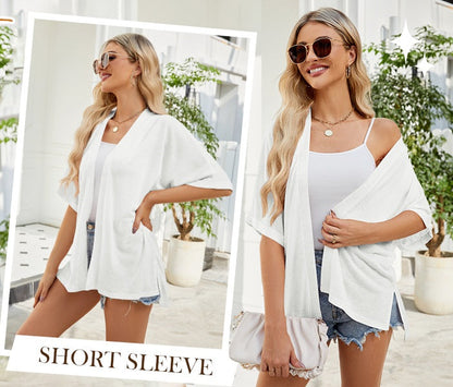 🔥Summer Hot Sale 49％ OFF💝2025 New Stylish Flowy Short Sleeve Cardigan