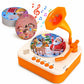 Mini Phonograph for Kids,with 24 Durable PVC Cards, 56 Stories, 14 Classical Music Pieces and 36 Nursery Rhymes