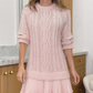 💗2025 Hot Sale💗Women's Cable-Knit Mini Sweater Dress