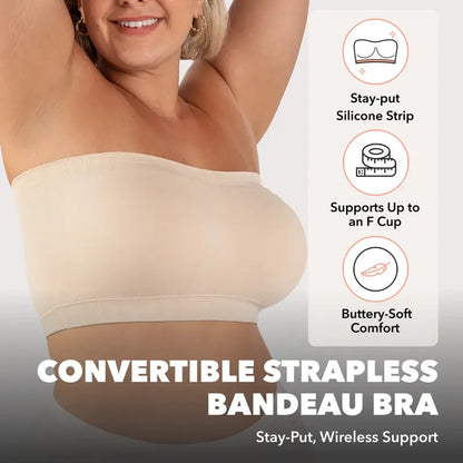 ⏳LAST DAY SALE ONLY ￡11.99!!🔥Aurelle™ No-Slip Convertible Bandeau – 3-Way Wear, Wire-Free & Trusted by 50K+ Women👙🇬🇧1