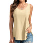 🔥Hot Sale 50% OFF💥Womens Tank Tops Sleeveless EyeletEmbroidery Scoop Neck Loose Fit Casual SummerFlowy