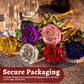 🔥💐SPRING DAY SALE- ONLY £12.99!!⚡50K+ SOLD!🌹  Elegant Glass Crystal Rose Ornament, Realistic Eternal Faux Artificial Decorative Flowers Desktop Display, Decorative Gift for Valentine's Day, Mother's Day, Weddings, Christmas