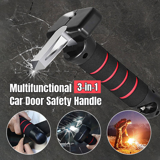 💥HOT SALE 50% OFF💥Automotive Compact Grip Metal Safety Hammer - Window Breaker, Seat Belt Cutter, Door Assist Handle for Elderly People - Daily Access + Escape Backup Tool, Car Interior Accessory That Enhances Safety