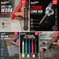 High-Quality White Plastic Body Deep Hole Marker Pens - 10 Pcs Optional, 20mm Nib, 14cm, Waterproof Quick-Dry Office Stationery for Carpenters, Furniture Decoration, Marks Wood/Metal & Smooth Surfaces (Shake Before Use), Long Nib Markers