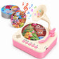 Mini Phonograph for Kids,with 24 Durable PVC Cards, 56 Stories, 14 Classical Music Pieces and 36 Nursery Rhymes