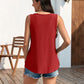 🔥Hot Sale 50% OFF💥Womens Tank Tops Sleeveless EyeletEmbroidery Scoop Neck Loose Fit Casual SummerFlowy