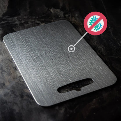 💥 50% OFF! 🔪 Antibacterial Stainless Steel Cutting Board – Durable & Hygienic for Kitchen Use ✨
