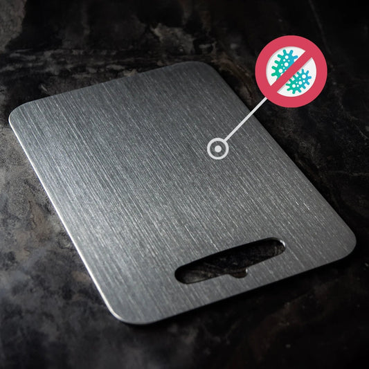 💥 50% OFF! 🔪 Antibacterial Stainless Steel Cutting Board – Durable & Hygienic for Kitchen Use ✨