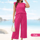 💕2025 Hot Sale 56% OFF🔥2025 New Women's Casual Sleeveless Top & Wide-Leg Pants Set