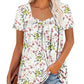 ⏰Hot Sale 50% Off-Women's Summer Pleated Printed Short-Sleeves🔥