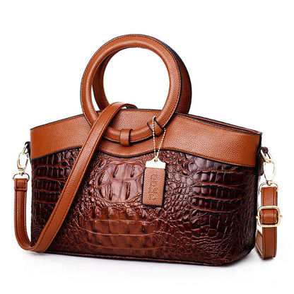 🔥2026 Hot Sale🔥Large Capacity Vintage Luxury Crocodile Leather Vintage Handbag