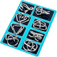 🔥Last Day Promotion 50% OFF🧠🔠Metal Puzzle Ring Set (8-Piece) Blue Edition Brain Teaser Game