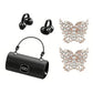Fashionable Clip-On Wireless Headphones with Handbag