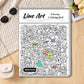 🎃Halloween Deal 50% OFF!🎨Little Doodles Creative Colouring Book – 32 Tear-Out Pages for Sketching, Tracing & Colouring