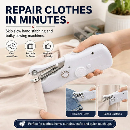 🧵 Wireless Handheld Fabric Sewing Tool with Full Accessory Set, Light Compact Simple Operation Sewing Device for Starters & Daily Fast Mending ✨