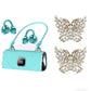 Fashionable Clip-On Wireless Headphones with Handbag