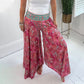 💕Ethnic Paisley Print Elastic Patchwork-Waist Lightweight Pants🌸