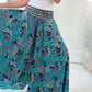 💕Ethnic Paisley Print Elastic Patchwork-Waist Lightweight Pants🌸