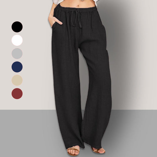🎁Limited time 50% OFF⏳💟Summer Cotton Linen Wide leg Women's Pants✨