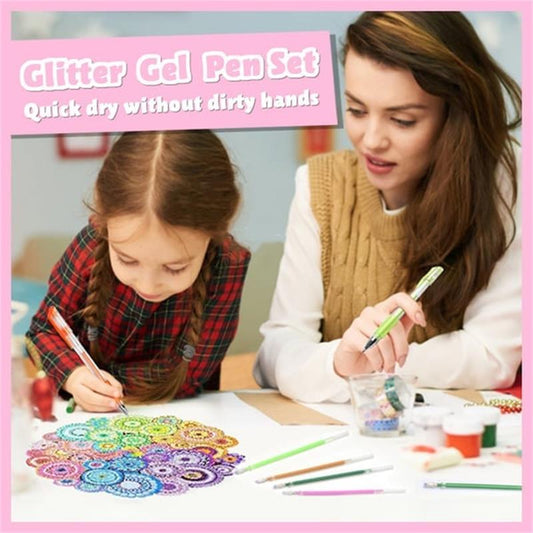 🔥LAST DAY SALE ONLY ￡5.99!!✨50K+ SOLD!🎁Glitter Gel Pen Set