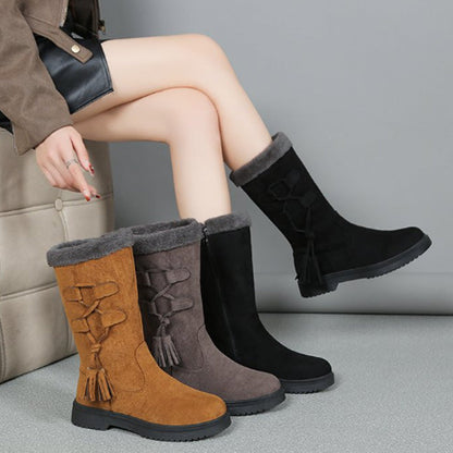 ⚡Black Friday Flash Deal! 👢Women's Warm Mid-Calf Boots with Side Zipper 🔥