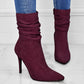 💥Fabric material upgrade-Women's Pointed Toe High Heel Short Boots