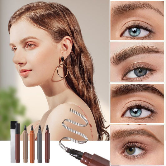 🔥✨Long-lasting waterproof four-head eyebrow and beard pencil