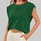 💥Limited time 7.99! 🩷 Solid Color Round Neck Cap Sleeve Top