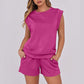💕2025 Hot Sale 49% OFF🔥2025 New Women's Cap Sleeve Crewneck Top & Drawstring Shorts 2-Piece Set