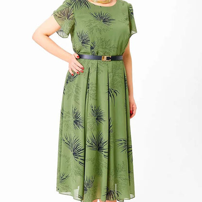 🌸Spring Specials💐 Women's A-Line Midi Dress with Belt👗