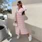 🌷Hot Sale 50% OFF🌸Fashion V-Neck Button Long Sleeve Floral Waist Dresses