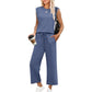 💕2025 Hot Sale 49% OFF🔥2025 New Women's  Sleeveless Top & Wide-Leg Pants 2-Piece Set