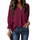 🔥2025 New arrivals - 50% OFF🌺V-Neck Casual 3/4 Sleeve Loose Shirt
