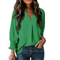 🔥2025 New arrivals - 50% OFF🌺V-Neck Casual 3/4 Sleeve Loose Shirt