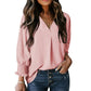 🔥2025 New arrivals - 50% OFF🌺V-Neck Casual 3/4 Sleeve Loose Shirt