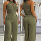 🌸Summer Sale -50% off🌸Women's Sleeveless Crop Top & High-Waist Pants Outfit