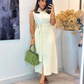🔥2025 New arrivals - 50% OFF🌺Women's Elegant Sleeveless Button Down Shirt Long Dress