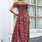 💖👗Limited Sale 50% OFF🌹Women's Elegant Floral Off-Shoulder Dress