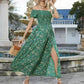 💖👗Limited Sale 50% OFF🌹Women's Elegant Floral Off-Shoulder Dress