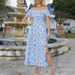 💖👗Limited Sale 50% OFF🌹Women's Elegant Floral Off-Shoulder Dress