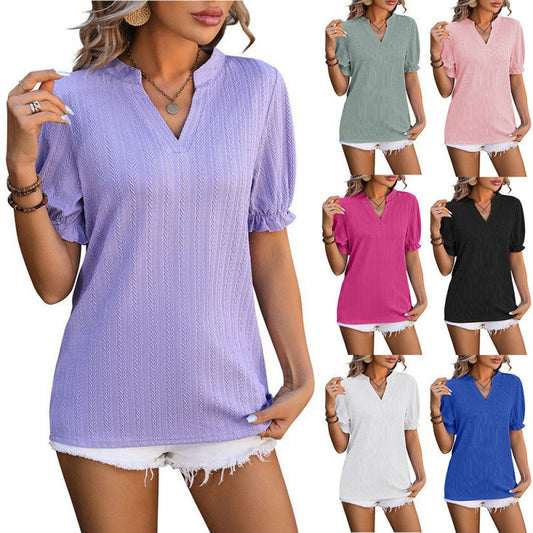 💖LAST DAY SPECIAL PRICE💖Women's Casual V-Neck Short Sleeve Top