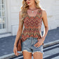 🌈Summer New Arrivals 💝Specials⏰Women's Casual Fashion Round Neck Printed Sleeveless Tank Top
