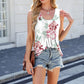 🌈Summer New Arrivals 💝Specials⏰Women's Casual Fashion Round Neck Printed Sleeveless Tank Top
