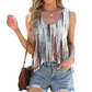 🌈Summer New Arrivals 💝Specials⏰Women's Casual Fashion Round Neck Printed Sleeveless Tank Top